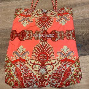New Sauvage Swimwear Limited Edition Resort Beach Tote Mariposa Collection New